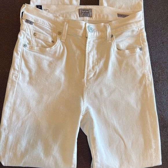 Citizens of Humanity Mid Rise Rocket Skinny Jeans white size 25 - Picture 4 of 11